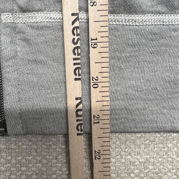 James Perse Hoodie Womens 2 Gray Full Zip 100% Cotton Made USA Sweatshirt Terry - Picture 12 of 13